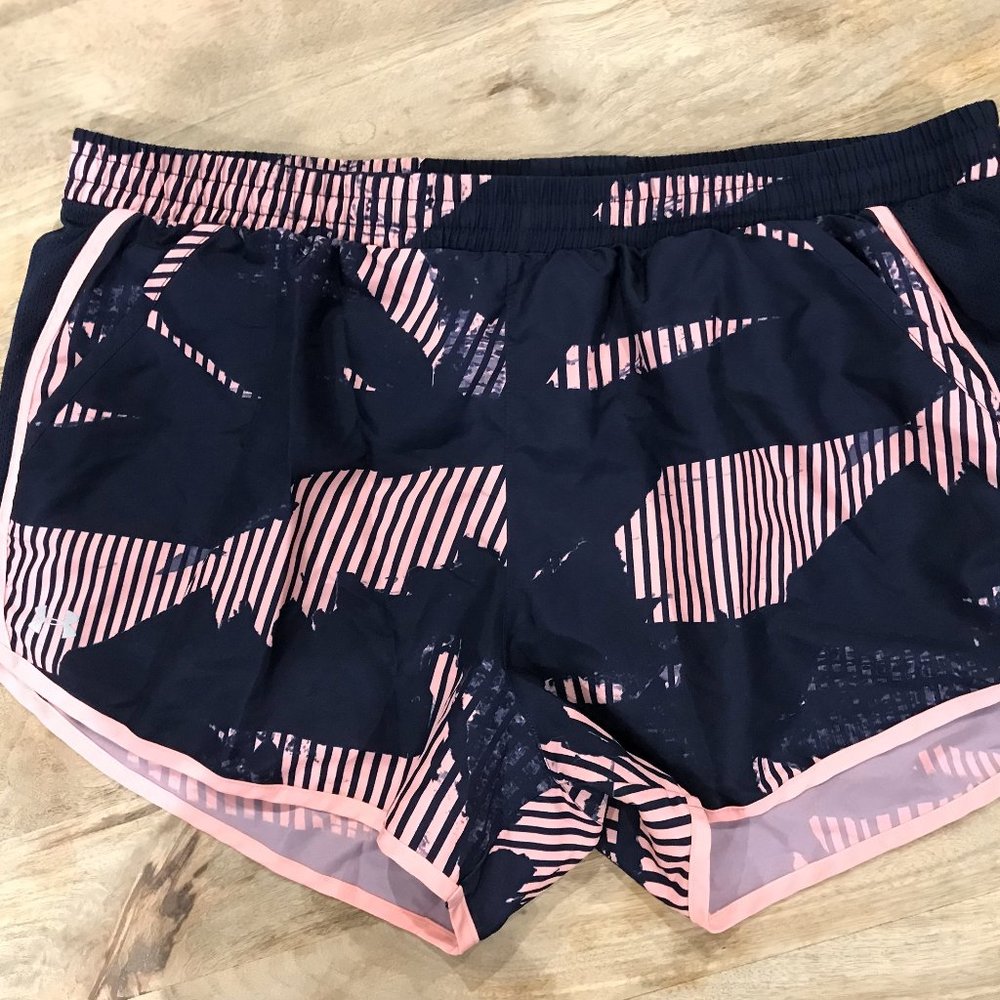 Under Armour Women's Athletic Shorts - Navy and Pink